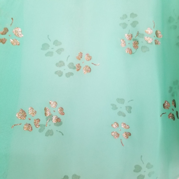 Vintage Green Sheer Shawl Cape OS - Picture 9 of 9